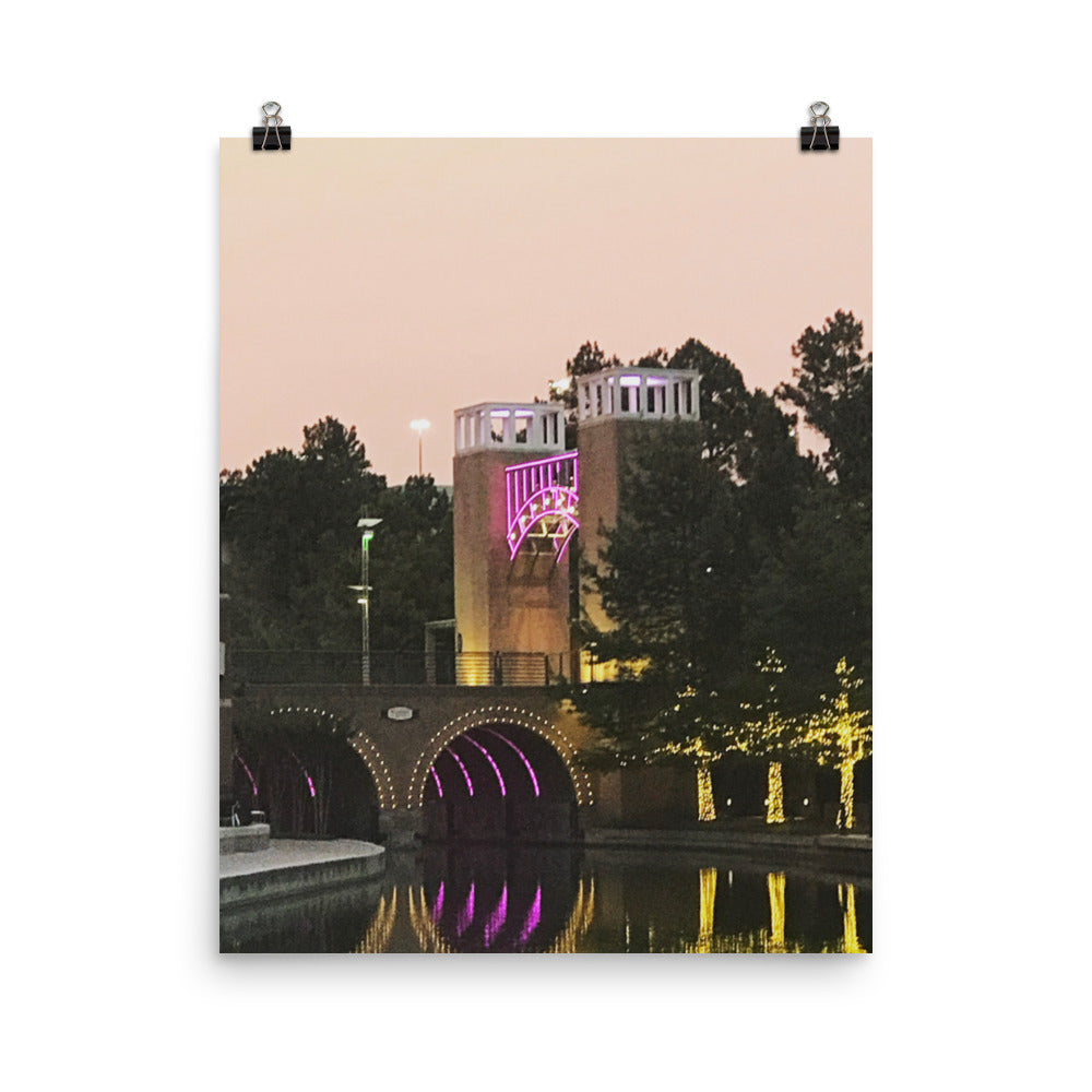 Neon Bridge Poster