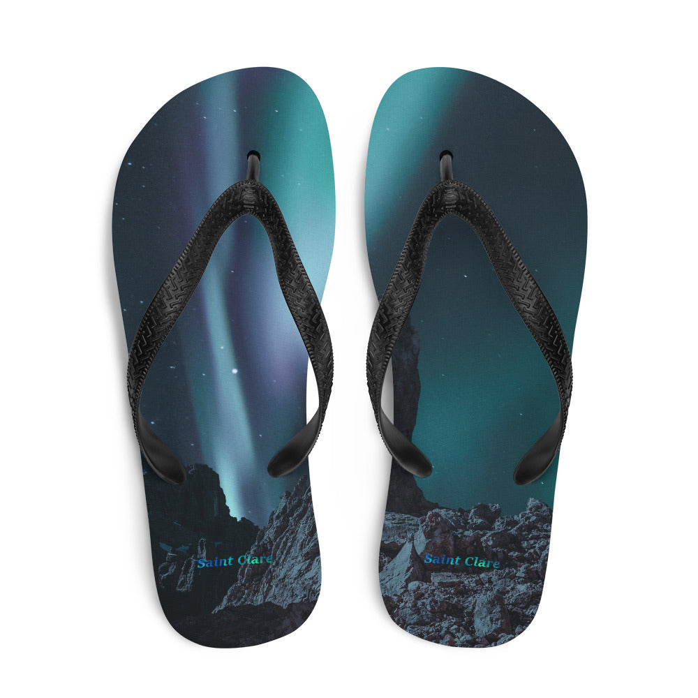 Northern Lights Flip-Flops