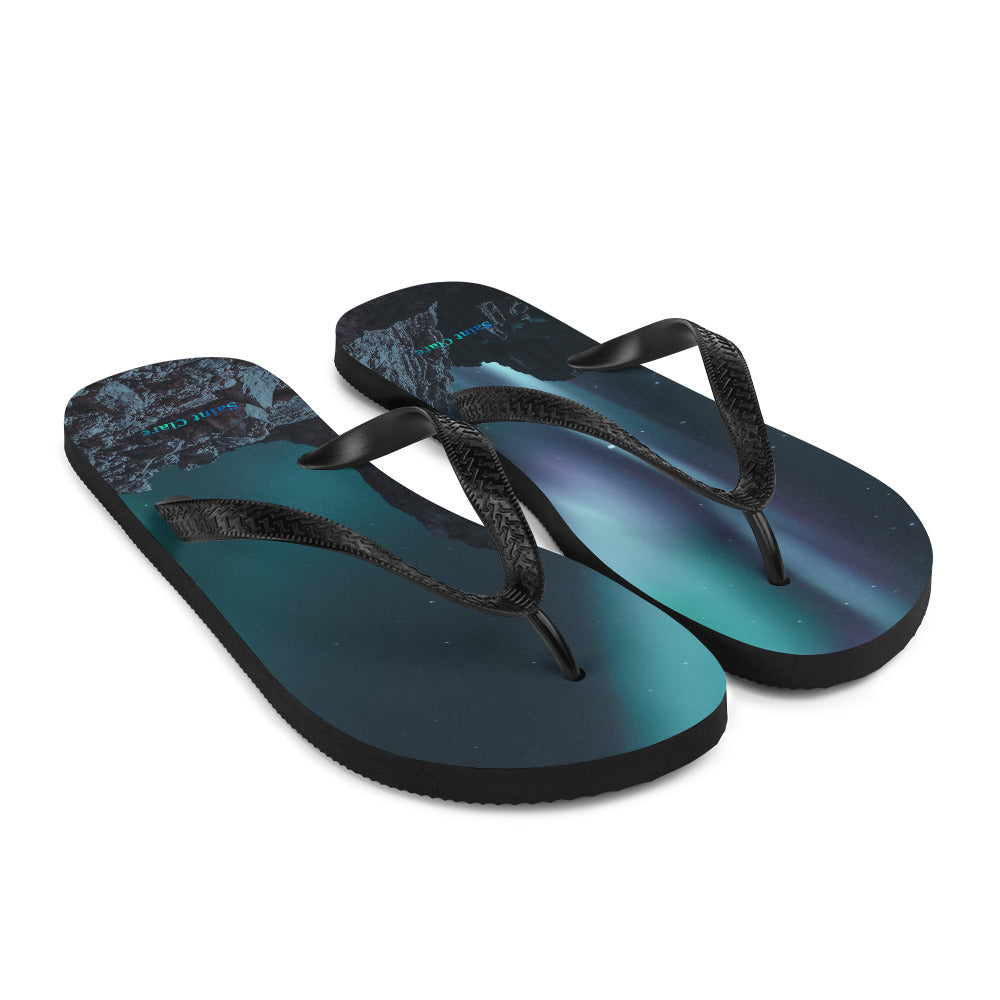 Northern Lights Flip-Flops