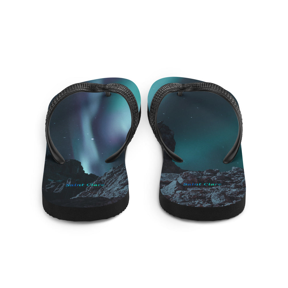 Northern Lights Flip-Flops