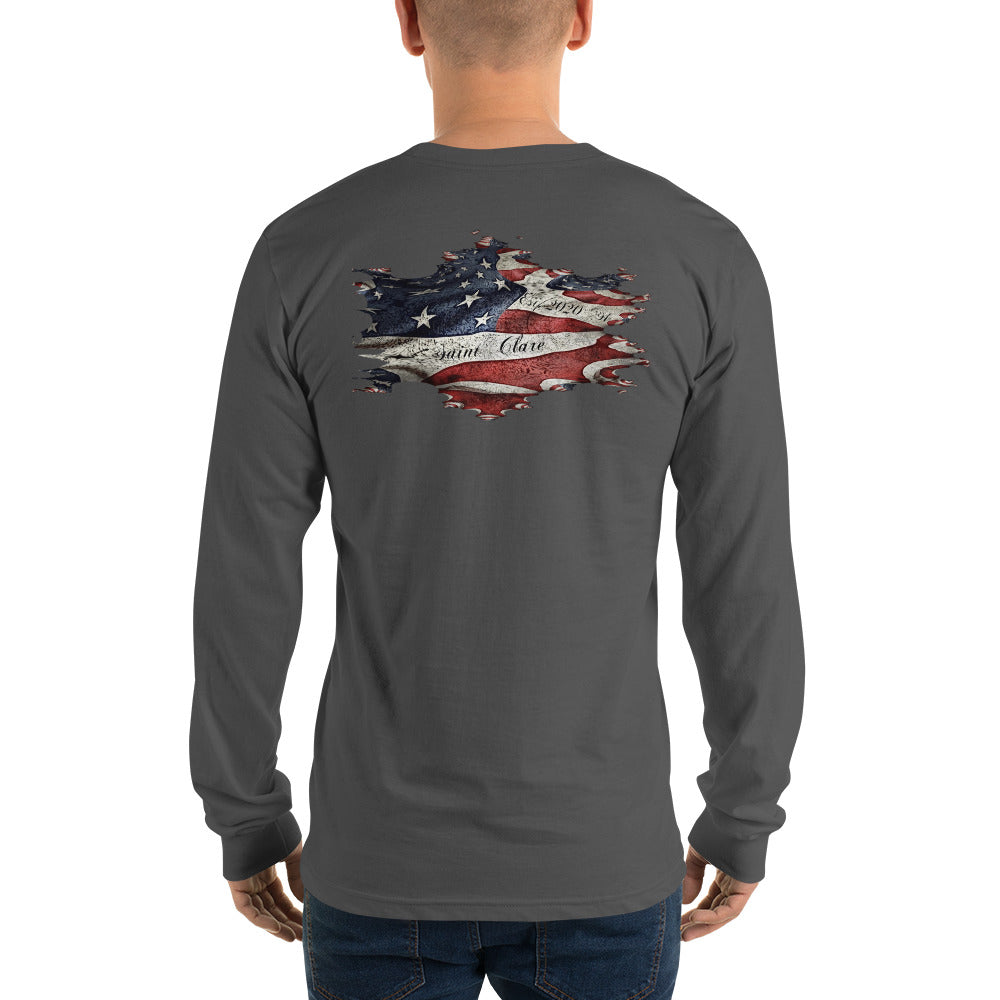 Distorted Flag long sleeve t-shirt